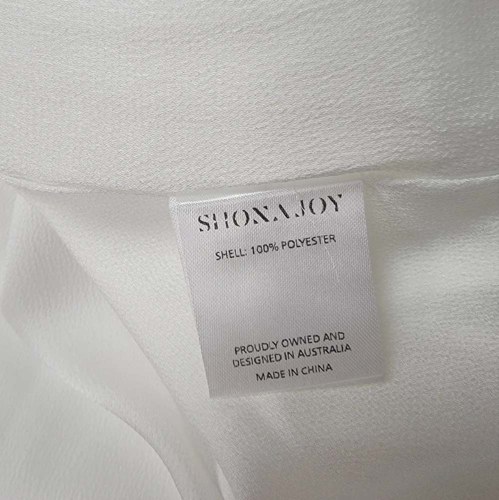 Shona Joy Luxe Bias Frill Wrap Dress Ruffle Trim Ivory New With Tags Size 6_7